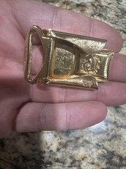 Vintage Hickok Master Plate Gold Tone Belt Buckle Letter B Initial Lion USA
