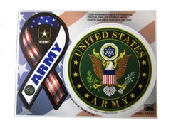 (2 Pack) U.S. Army Emblem & Ribbon 4&Prime; Inch Magnet (Car / Fridge / Other)