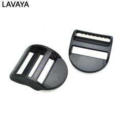 10pcs Ladder Lock Slider Plastic Buckles Belt Buckle Package Accessories Black