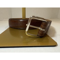 Belt 3-D DDD Belt 42 Brown Embossed Leather Tooled Western Cowhide Silver Buckle