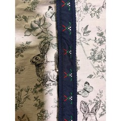 Mens belt with canvas golf clubs, navy with black leather and silver buckle NEW