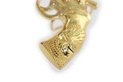 Men Belt Buckle Gold Metal Western Cowboy Pistol Revolver Gun Weapon Skull Head