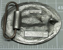 2006 Fur Rondy Rendezvous Belt Buckle Pewter Salmon Fish Brand New A80