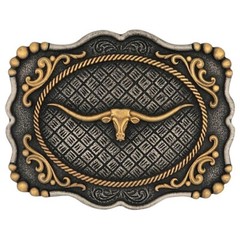 Montana Silversmiths® Framed Longhorn Attitude Buckle – A1003P