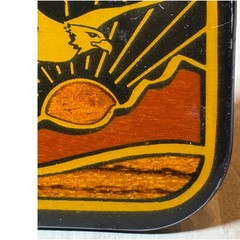 Vintage Harmon Design Colorado Eagle Belt Buckle Western Mountain Sunrise Enamel