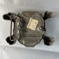 Skull Buckle 3in Tall 2.5in Wide Metal