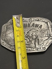 1978 Grizzly Bear Pewter Belt Buckle Barry Snook Colonial Craftsman Kanukawa