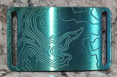 GRIP6 BELT BUCKLE – TITANIUM CONTOUR in BLUE – WOMEN / MEN – 1.5 INCH WIDE