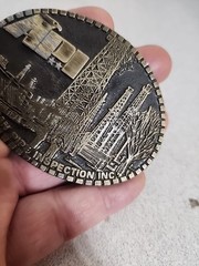 Vtg 1977 AMERICAN PIPE INSPECTION INC. Belt Buckle By MAGICAST USA