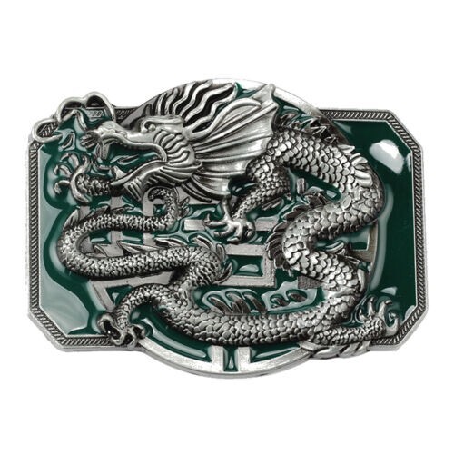 Oriental Dragon Belt Buckle Western Cowboy Motorcyclist (DRGN-02-S)