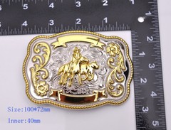 BULL RIDE RODEO LONG HUGE RODEO BIG COWBOY WESTERN GOLD SILVER SHINE BELT BUCKLE
