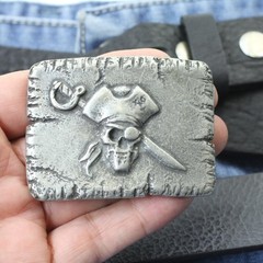 Pirate Belt Buckle, Pirate Skull Skull, Dark – Sailor & Skull Design