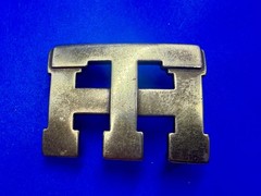 Tommy Hilfiger Monogram TH American Clothing Brand Apparel BrassTone Belt Buckle