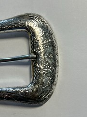 Western Women’s Belt Buckle Floral Boho 90s Rodeo Rockabilly Silver Tone