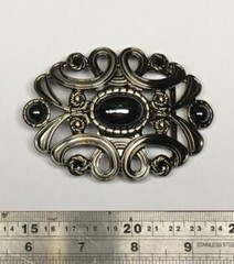 Gothic Onyx Black Belt Buckle Ladies Mens Gift Gaelic Celtic Norse Pewter