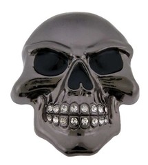 Skull Flaming Blinged Metal Belt Buckle Mens Halloween Party Costume Gift