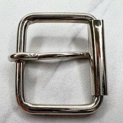 Silver Tone Simple Basic Roller Belt Buckle
