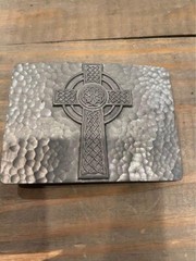 Great American Products Gray Rectangular Cross Belt Buckle