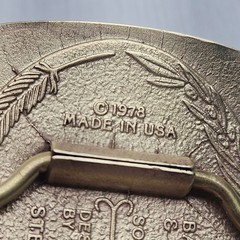 Vintage 1978 Solid Bronze Eagle Belt Buckle Steven L Knight USA