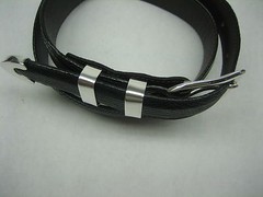Genuine lizard belt size&rsquo;s 26 to 46.w/ sterling silver 925 buckle 4 pc set U.S.A