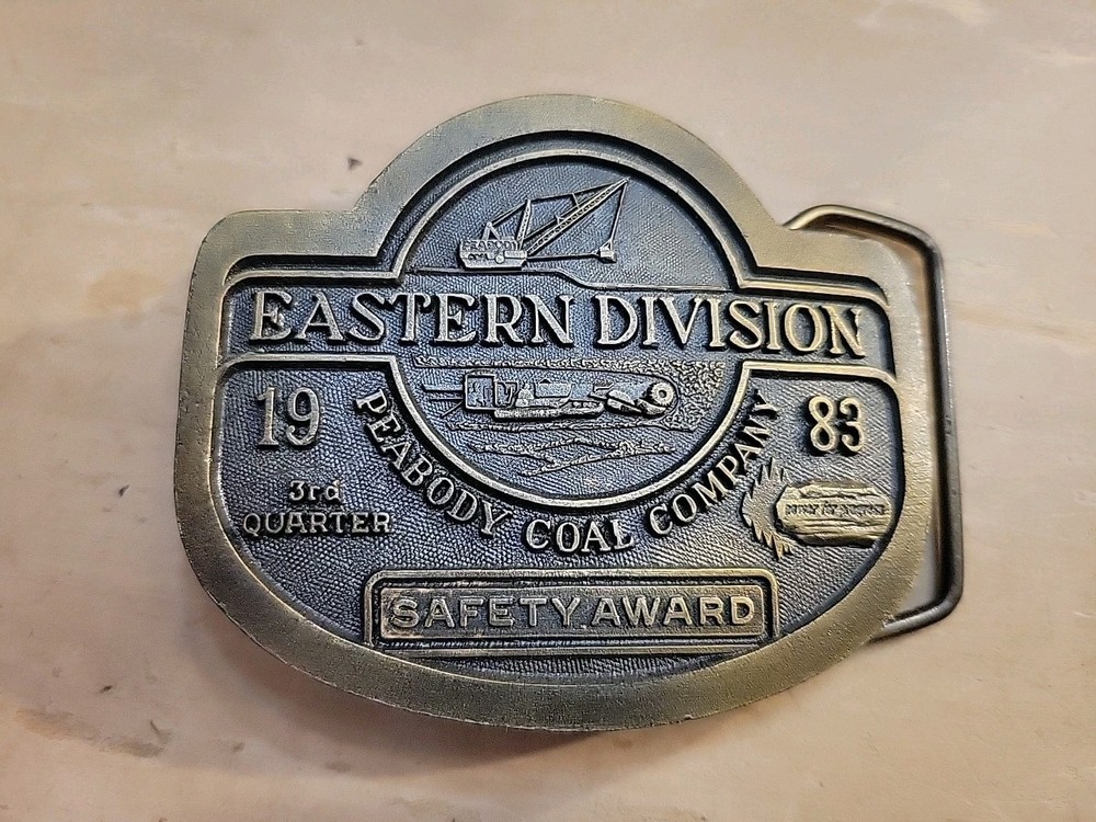 Peabody Coal Company Eastern Division 1983 Safety Award Belt Buckle 3rd Quarter