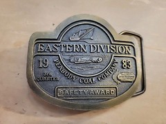 Peabody Coal Company Eastern Division 1983 Safety Award Belt Buckle 3rd Quarter