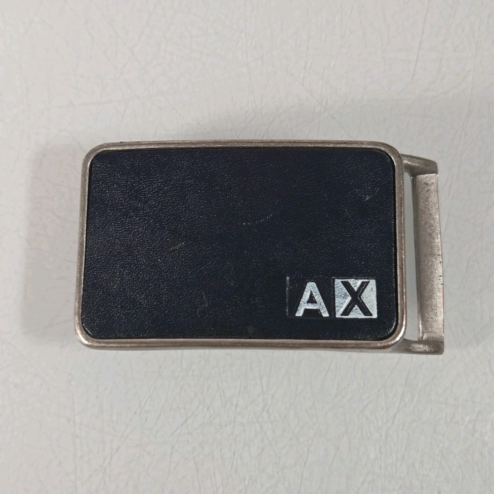 Armani Exchange Black Metal Belt Buckle