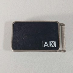 Armani Exchange Black Metal Belt Buckle