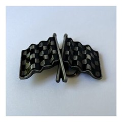 Racing Flags Black And White Checkered Racing Flag Belt Buckle