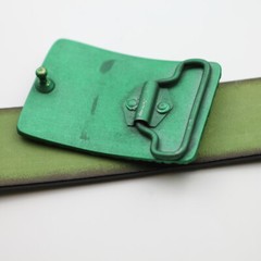 Studded belt buckle emerald green gift idea buckle removable clasp