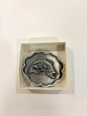 Vintage Pewter Bass Fish Belt Buckle from late 1970&rsquo;S to 1980&rsquo;S