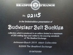 2010 Limited Ed. « A » Anheuser-Busch Budweiser Belt Buckle Fits up to 1.5&Prime; Belt