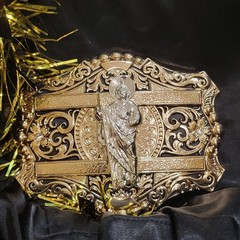 Saint jude San Judas Western belt Buckle Rose Gold Silver Heavy Zinc Alloy