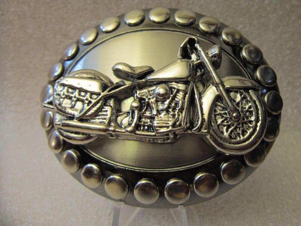 NEW BOBBER MOTORCYCLE HEAVY BELT BUCKLE 3.50 X 3.0 POLISHED METAL VIC-THOR1