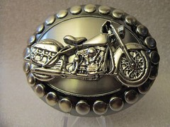 NEW BOBBER MOTORCYCLE HEAVY BELT BUCKLE 3.50 X 3.0 POLISHED METAL VIC-THOR1