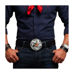 Men Women Silver Metal Buckle Spinning USA Flag United States America Hip Hop
