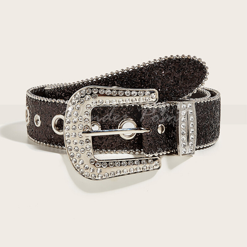 For Women Men Western Crystal Studded Belt Cowgirl Cowboy Rhinestone Belt NEW