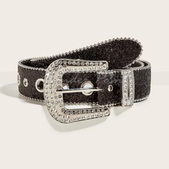 Men Women Rhinestone Belt Western Cowgirl Cowboy Crystal Diamond Studded Belts