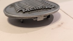 BevBuckle America USA Flag Patriotic Oval Belt Buckle Pewter Tone Made In USA