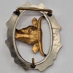 Western Belt Buckle Bull Head Silver Tone Gold Tone Western Cowboy Vintage Rodeo