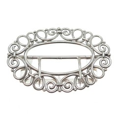 THOMAS F. BROGAN CO. 925 Sterling Silver Antique Art Deco Spiral Belt Buckle