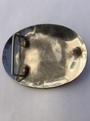 Huge Mexico Alpaca Silver Eagle Head Buckle Belt Vintage 4.25&Prime; Long 96 grams