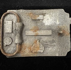 Vintage pewter Korean war Veteran belt buckles from the 1990s RARE