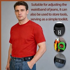 2PCS No Buckle Elastic Belt Hook Adjustable Waist Belt Clips for Men & Women