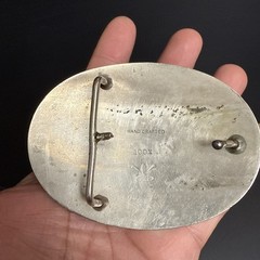 Vintage Johnson and Held 100% Handcrafted Rodeo Roping Belt Buckle- Signed-NICE
