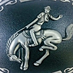 Men&rsquo;s Belt Buckle Shine Western BULL RIDER engraved Buckle Black Color Hebilla