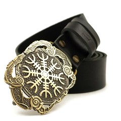 Helm of Awe belt buckle, Viking Helm of Terror Old Norse Scandinavian Pagan