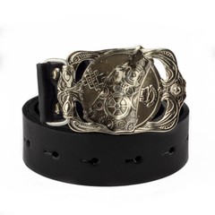 German silver belt buckle Steampunk Wolf, sculptural art wolf belt buckle