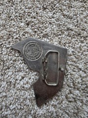 VTG Famous Star & Straps Belt Buckle Mens Silver Metal Buckle Skate Street F
