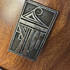 Vintage C.D.C. Metalworks Belt Buckle Bronze 1975 Vintage Geometric Ram 961